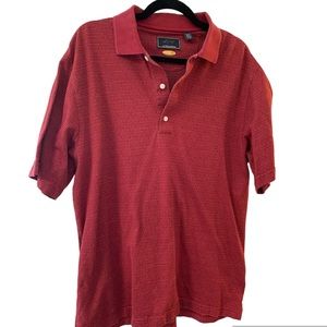 Greg Norman Golf Polo Play Dry Red Striped Shirt Men’s‎ Size Medium Collared